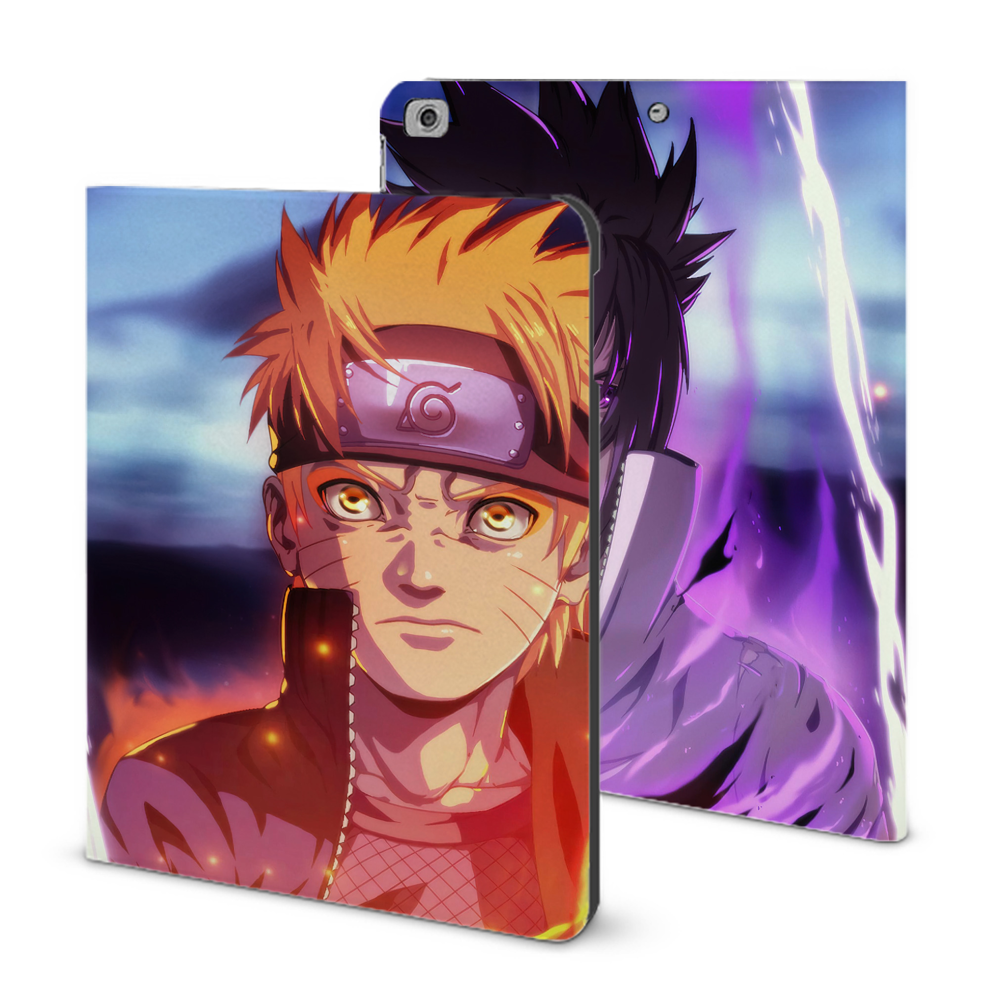 （画像用） NARUTO -ナルト- NARUTO -ナルト- 疾風伝 IPad ケース ブック型 PUレザー TPU 耐衝撃 軽量 薄型 ペン収納なし 全面保護 IPad 各モデル対応